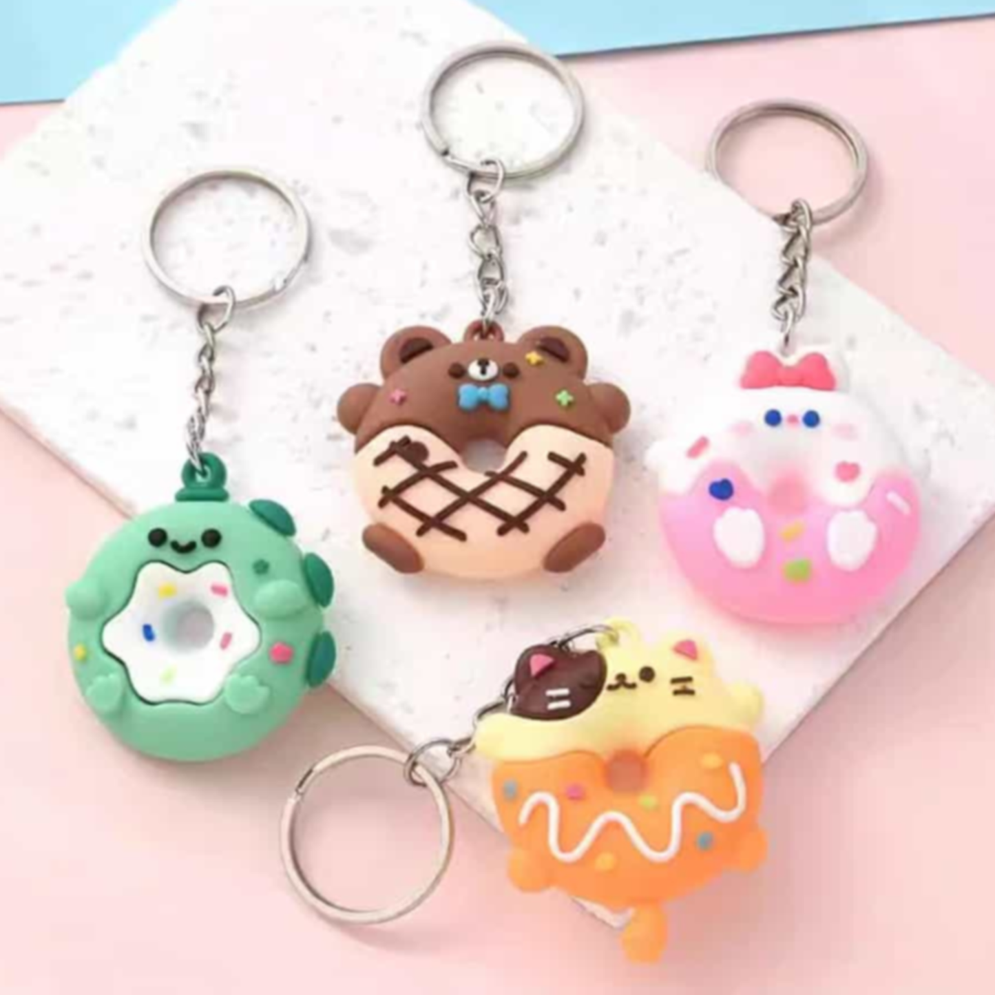 Doughnut Animals Keychain