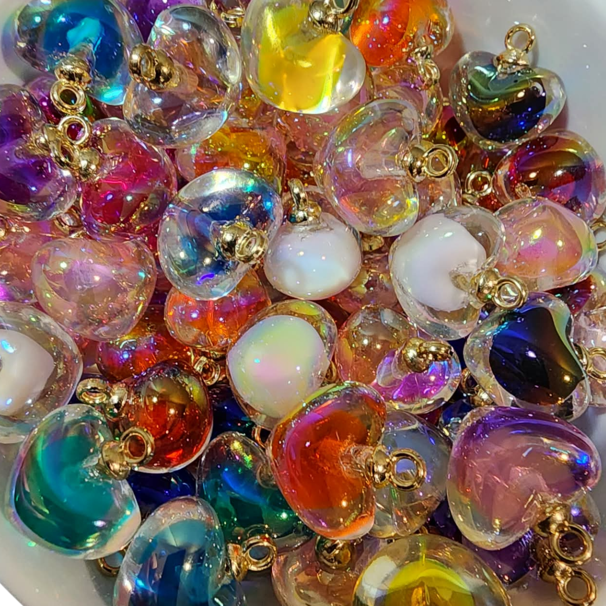 Heart AB Double Layer Pendants/Charm