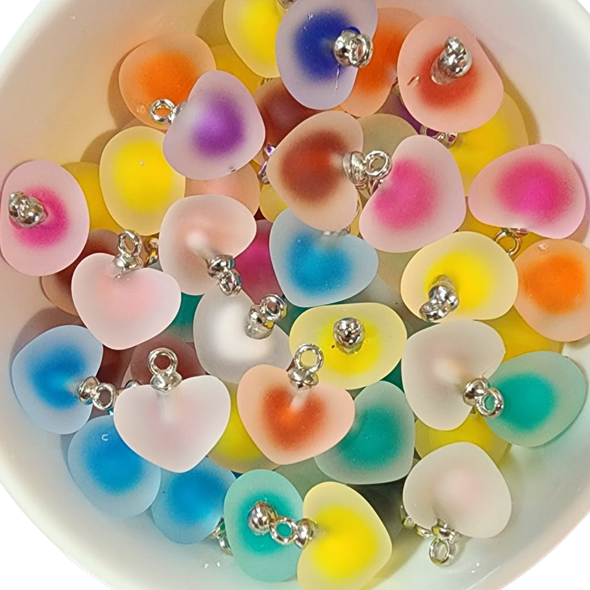 Heart Frosted Double Layer Pendants/Charm
