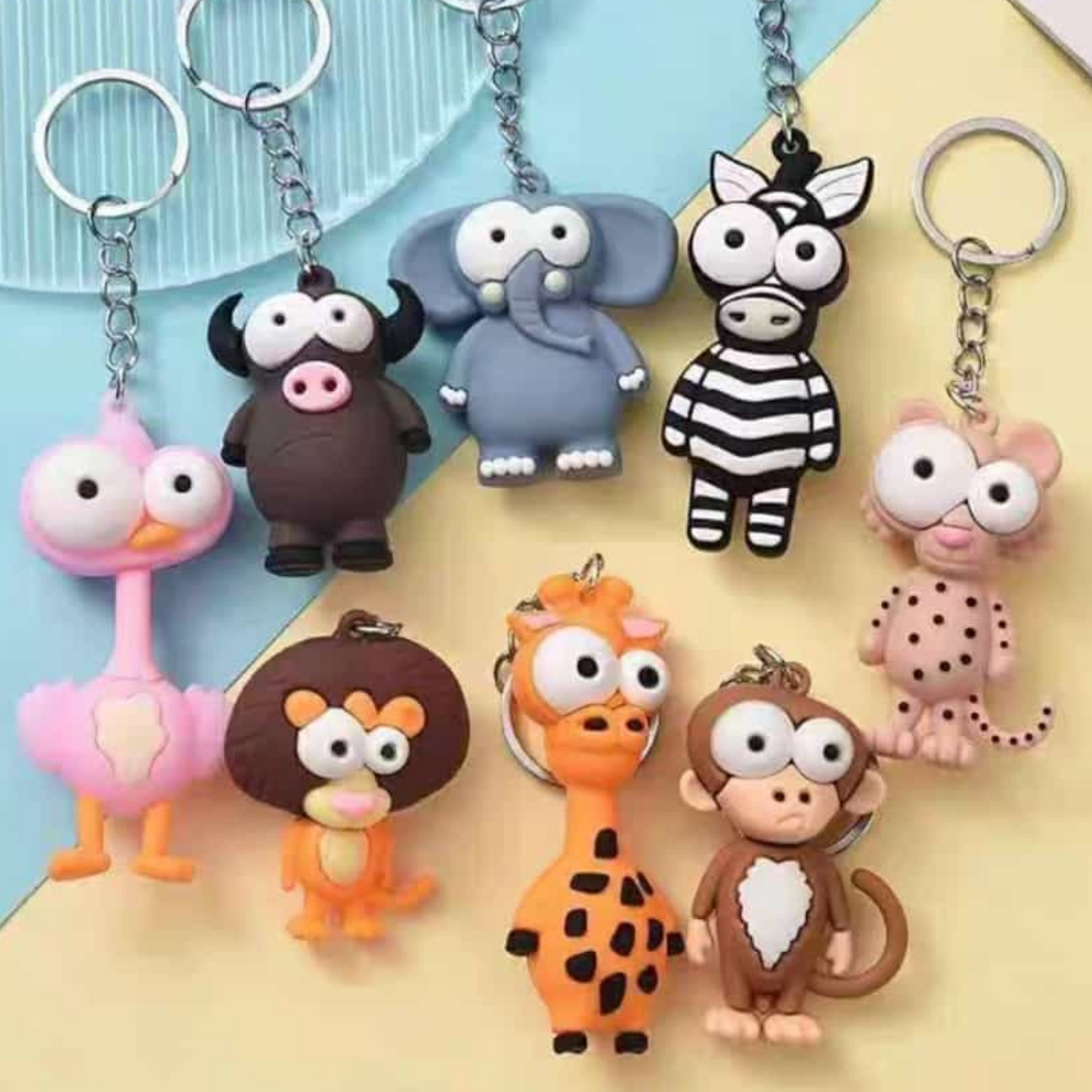 Big-Eyed Animal Keychain