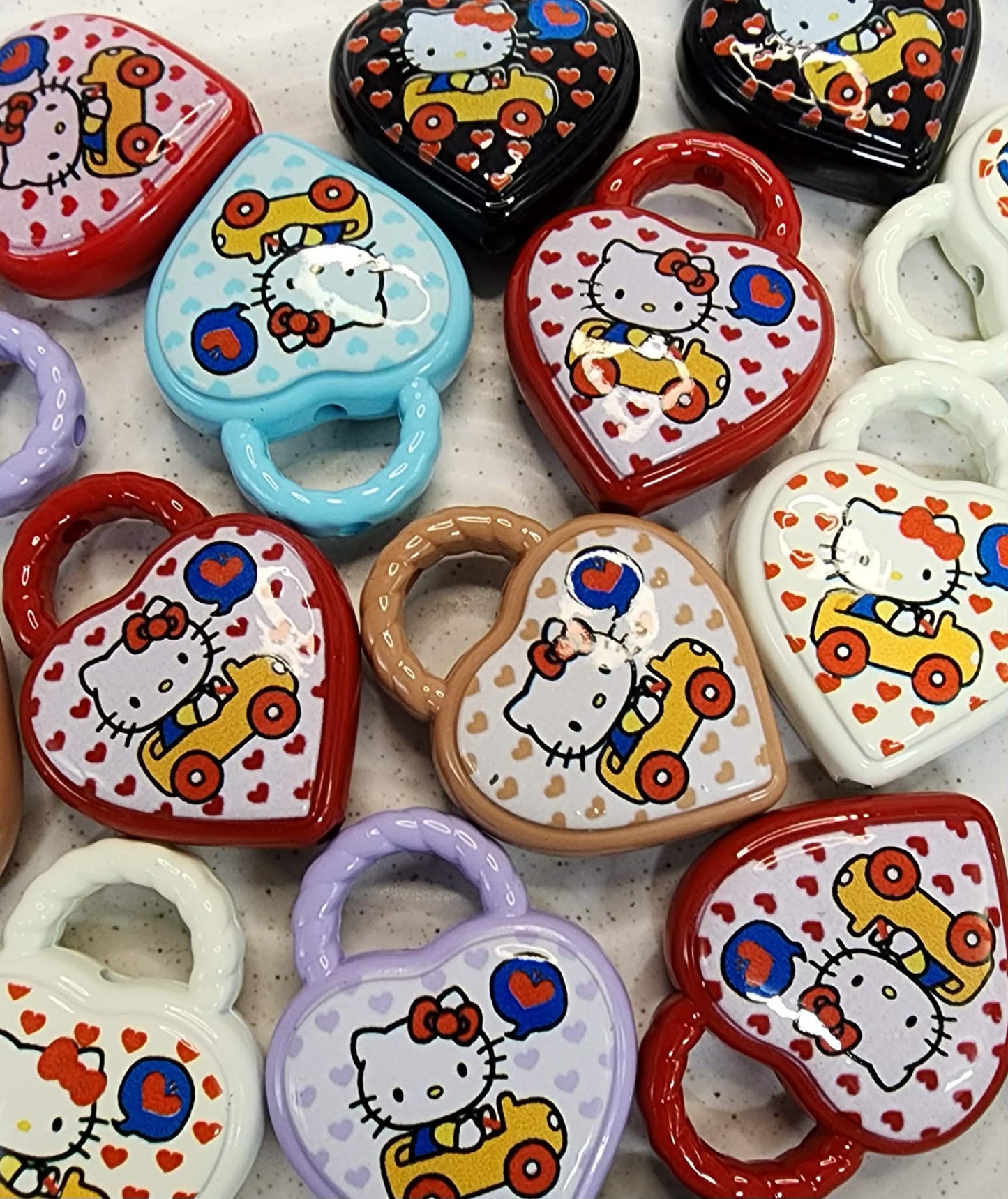 Hello Kitty Heart Locket Charm Bead