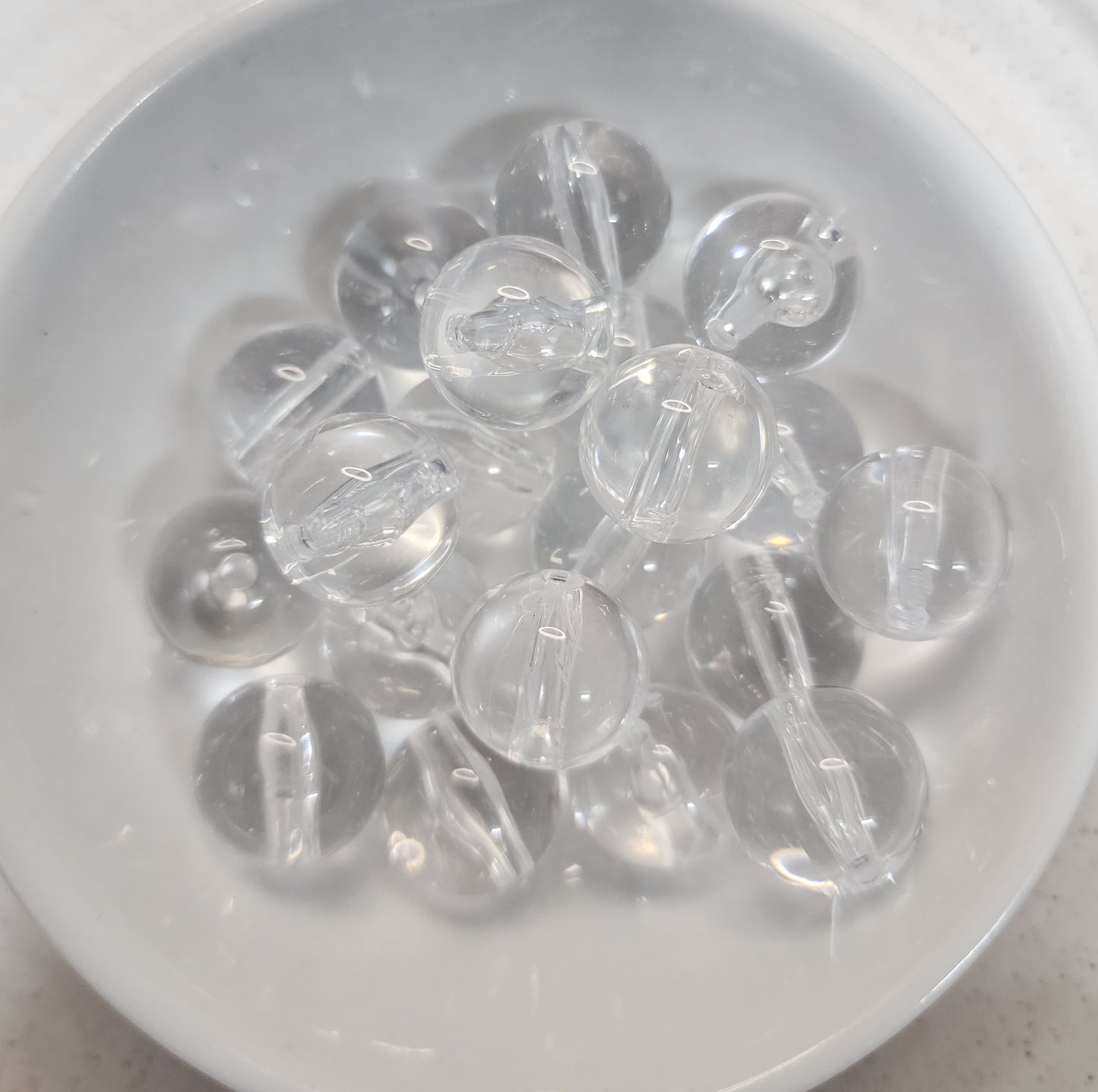 Transparent Round Acrylic Beads
