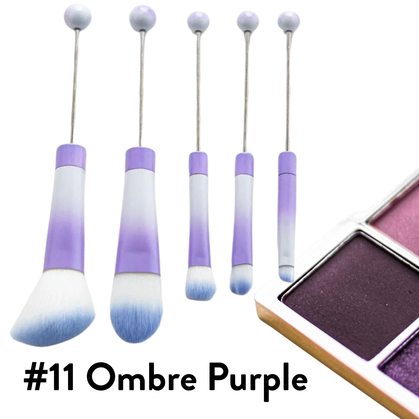 Metal Beadable Makeup Brushes