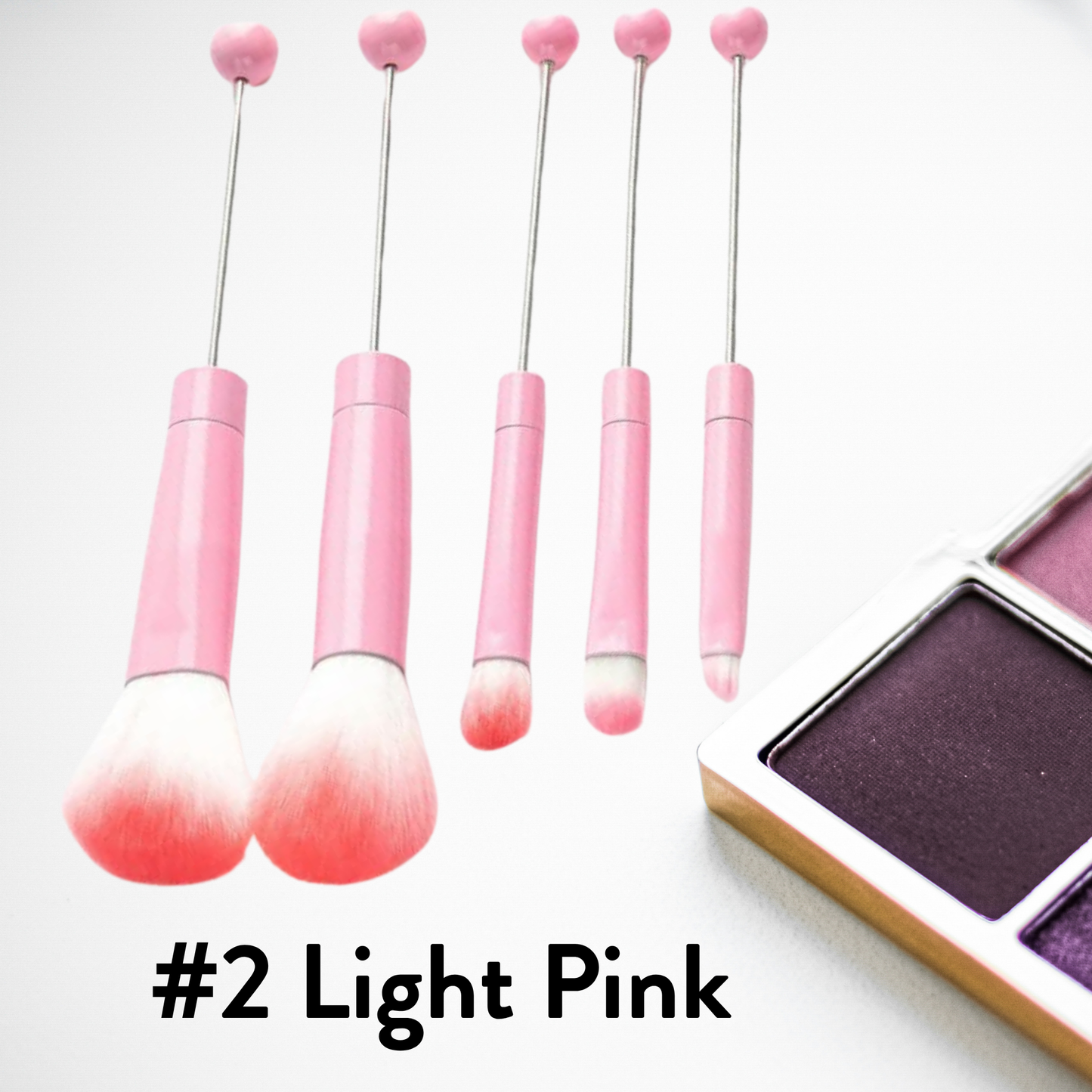 Metal Beadable Makeup Brushes