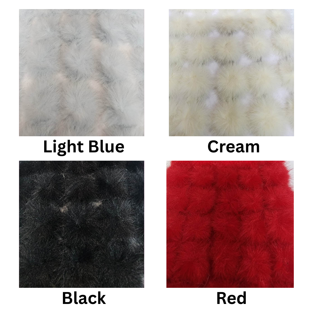 Fluffy Stick On Pom Poms