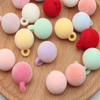 Fluffy Flocked Round Charm