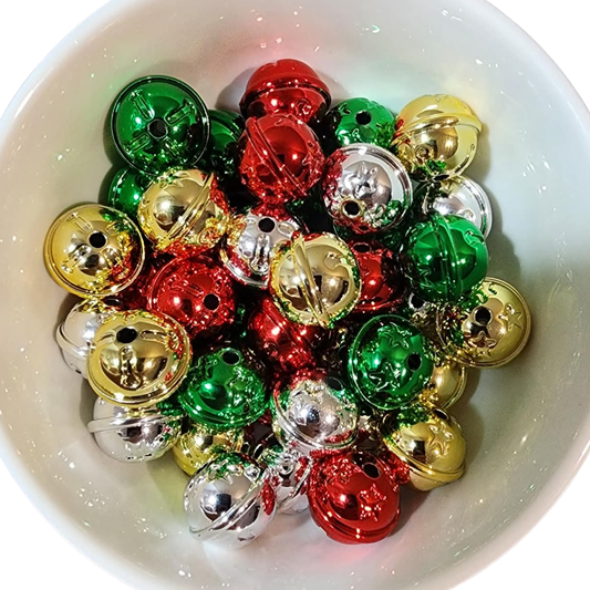 Metallic Christmas Bells 16mm