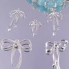 Alloy Silver Bow Pendant/Charm