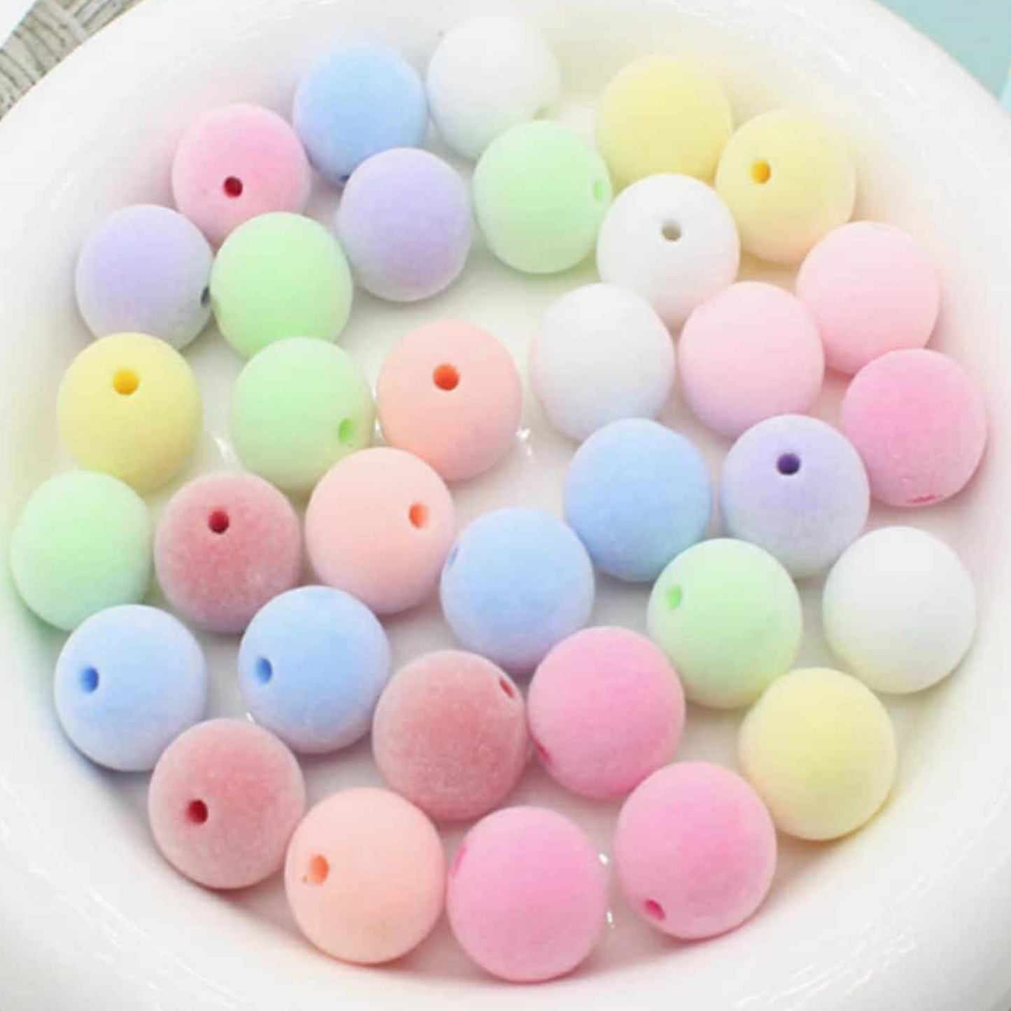 Fluffy Flocked Round 16mm