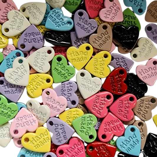 Alloy "Hand Made" Heart Pendants/Charm