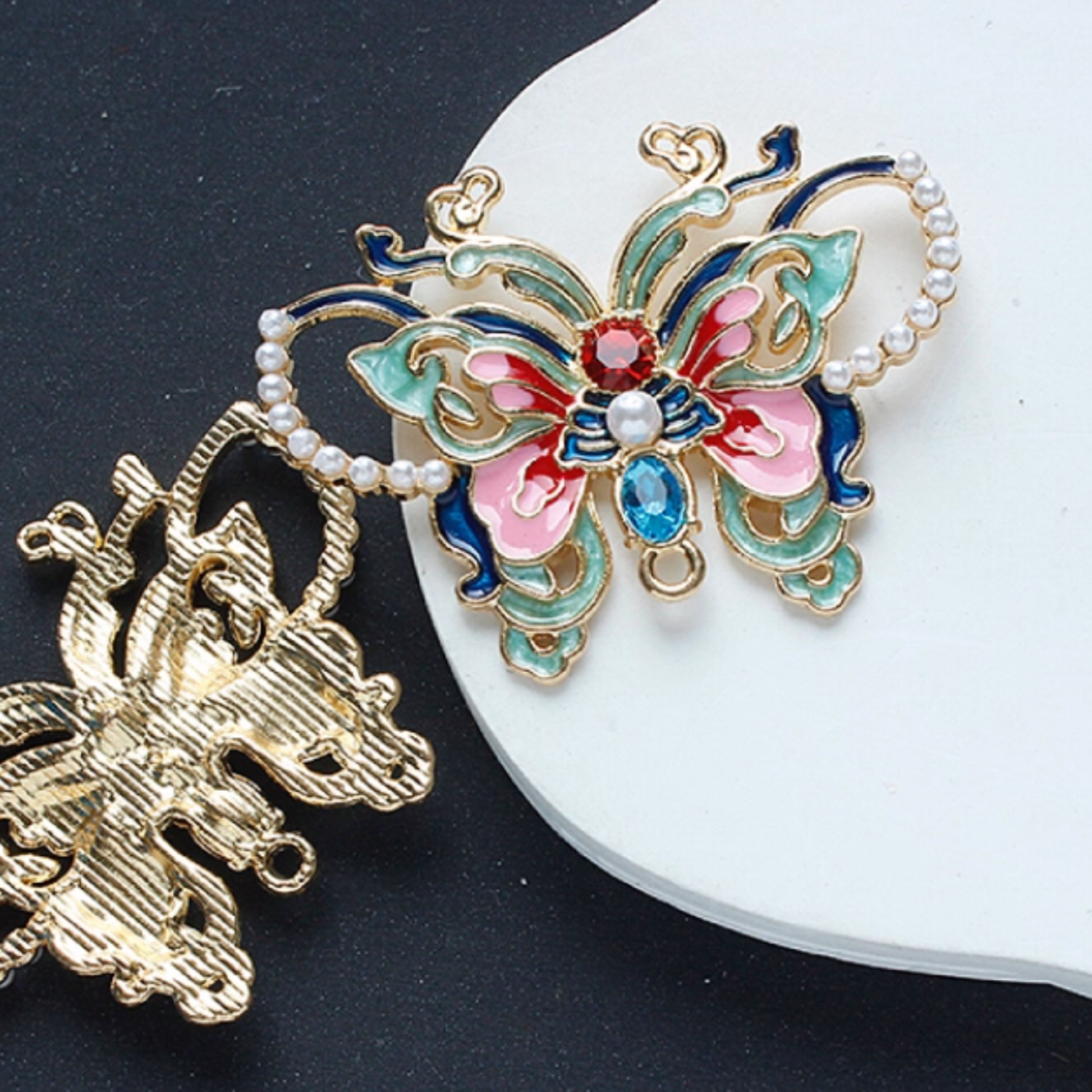Flat Back Butterfly Charms