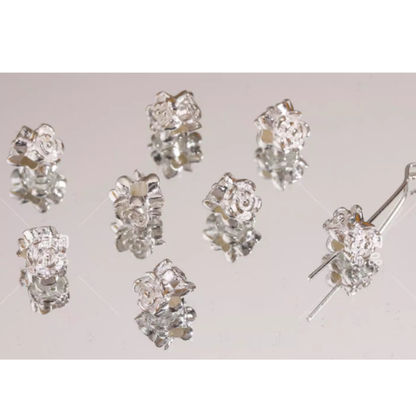 3 Sided Flower Silver Spacer
