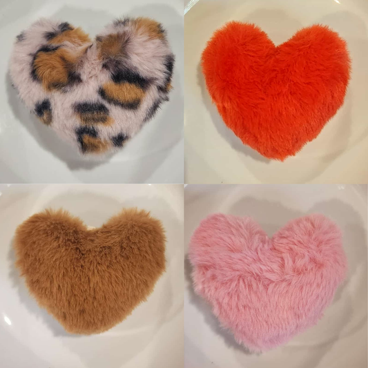 Fluffy Pom Poms Heart