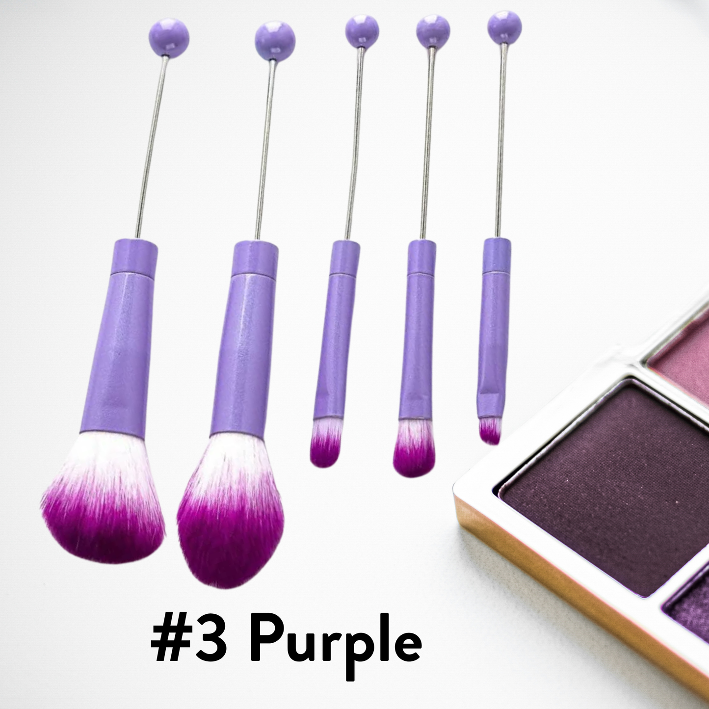 Metal Beadable Makeup Brushes