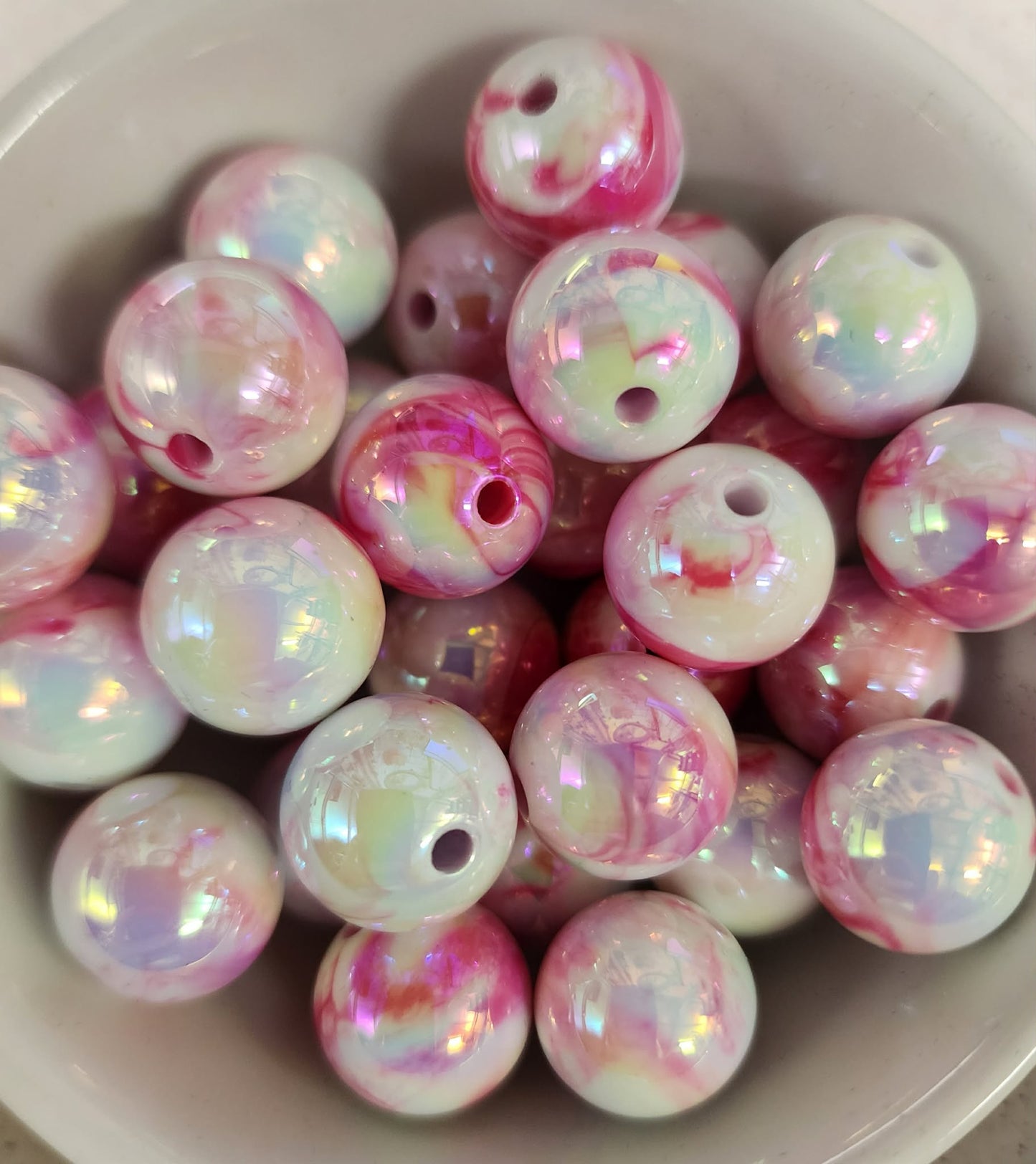 Marble Pink & White