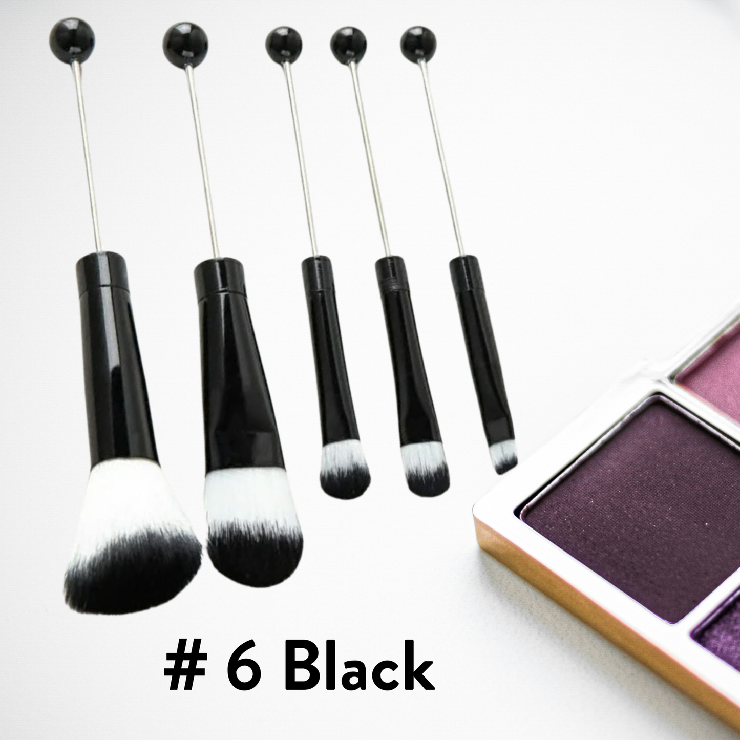 Metal Beadable Makeup Brushes