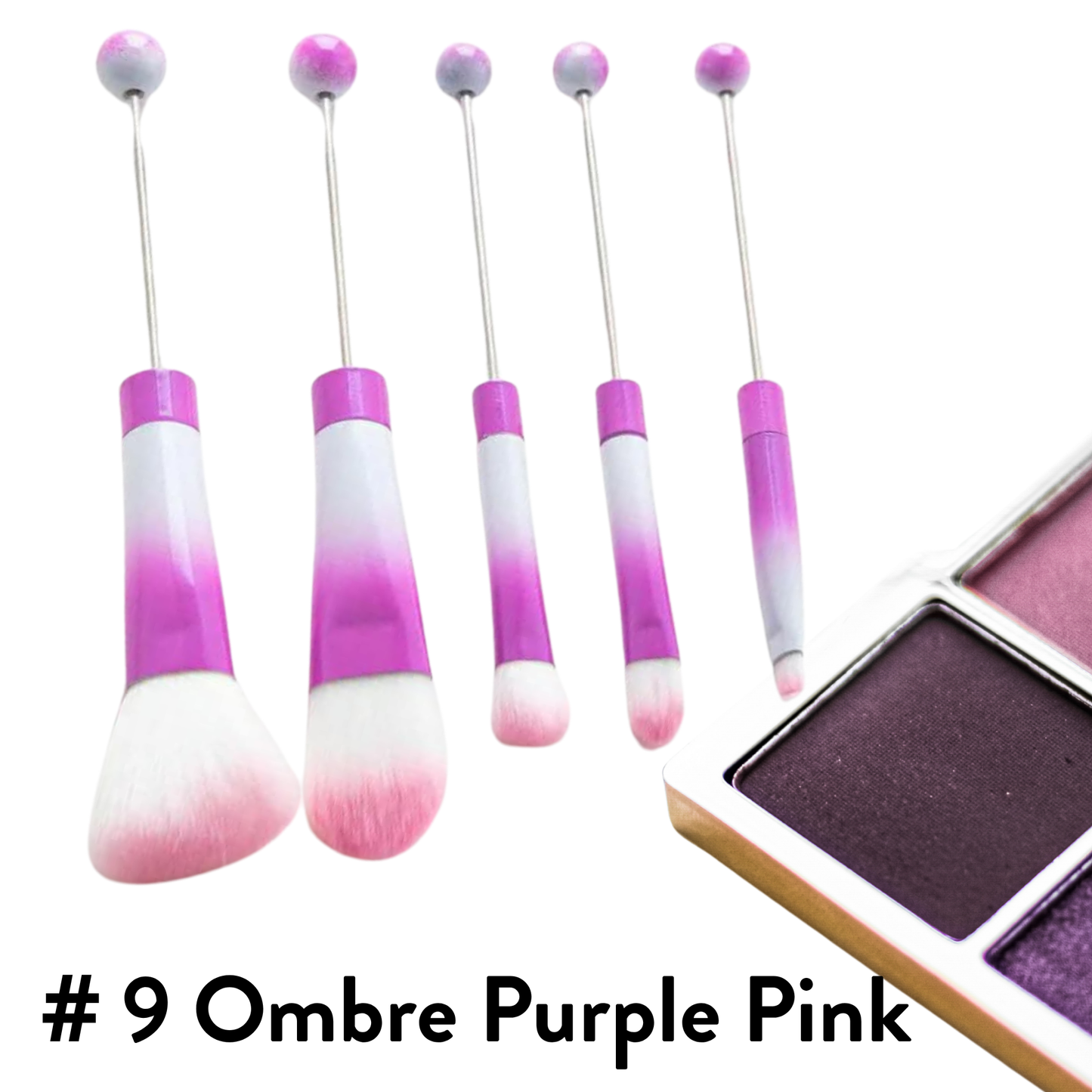 Metal Beadable Makeup Brushes
