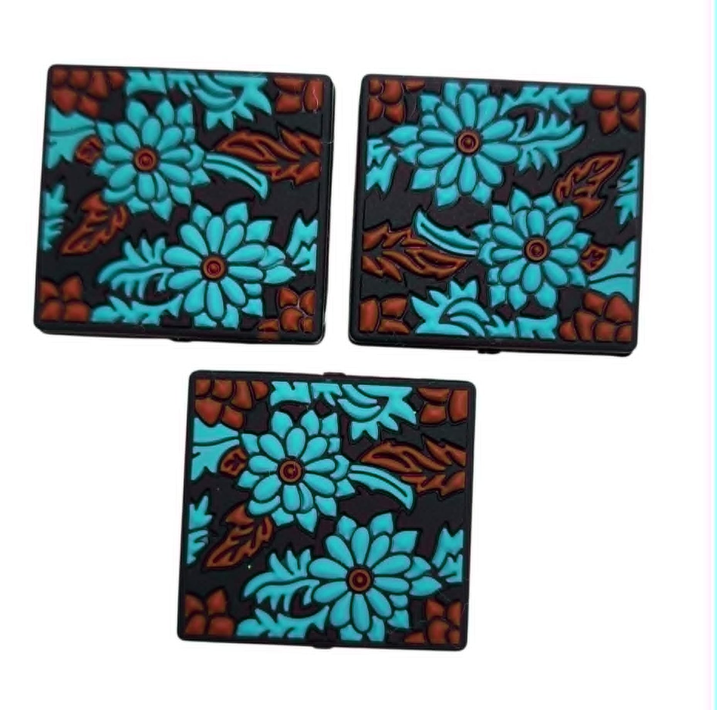 Teal Floral - Silicon
