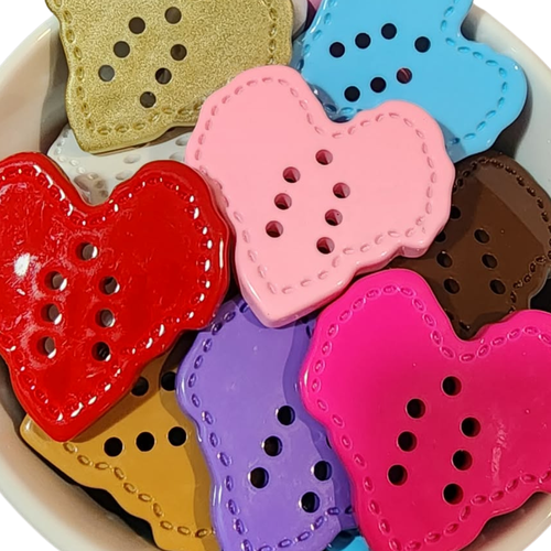 Heart Lace Up/Button Pendant/Charm