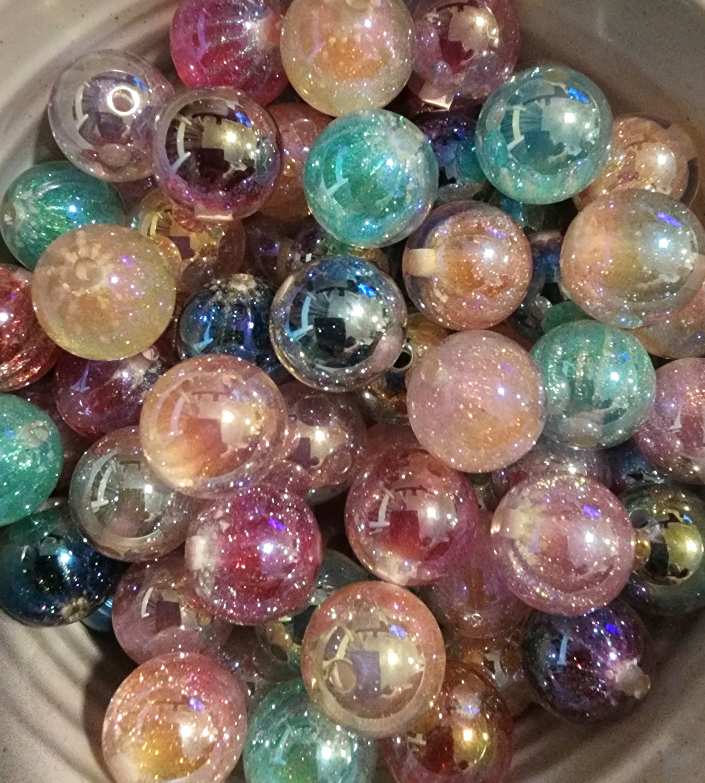 Sparkle Inner Pumpkin Acrylic 16mm