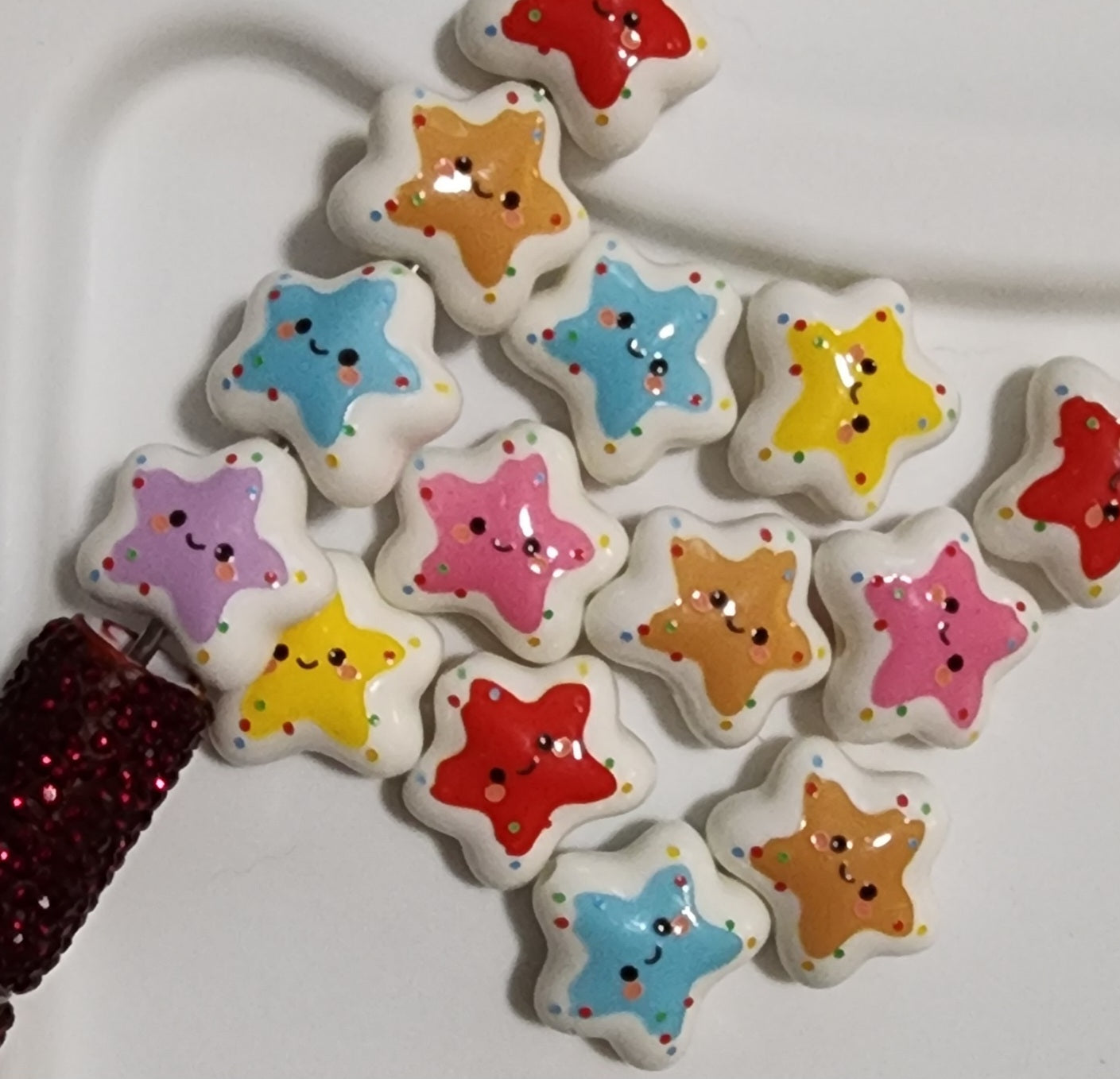 Smiley Face Stars 21mm